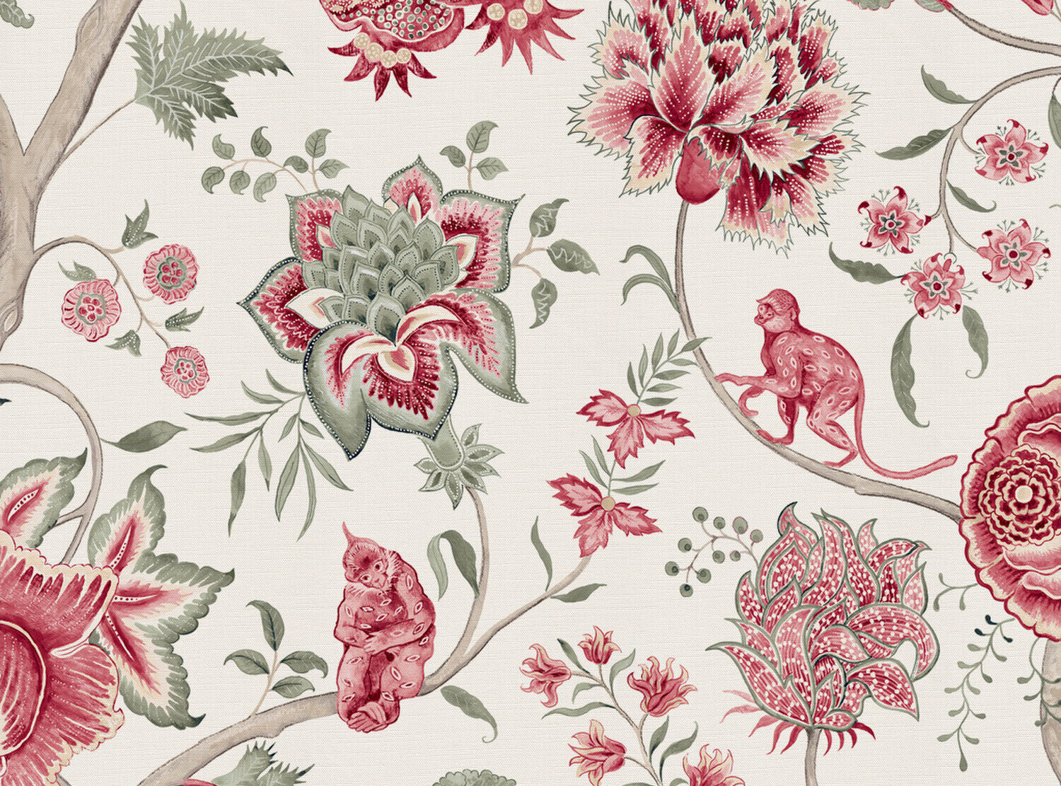 CW: Warm red and grey green | BASE: Luxury Linen