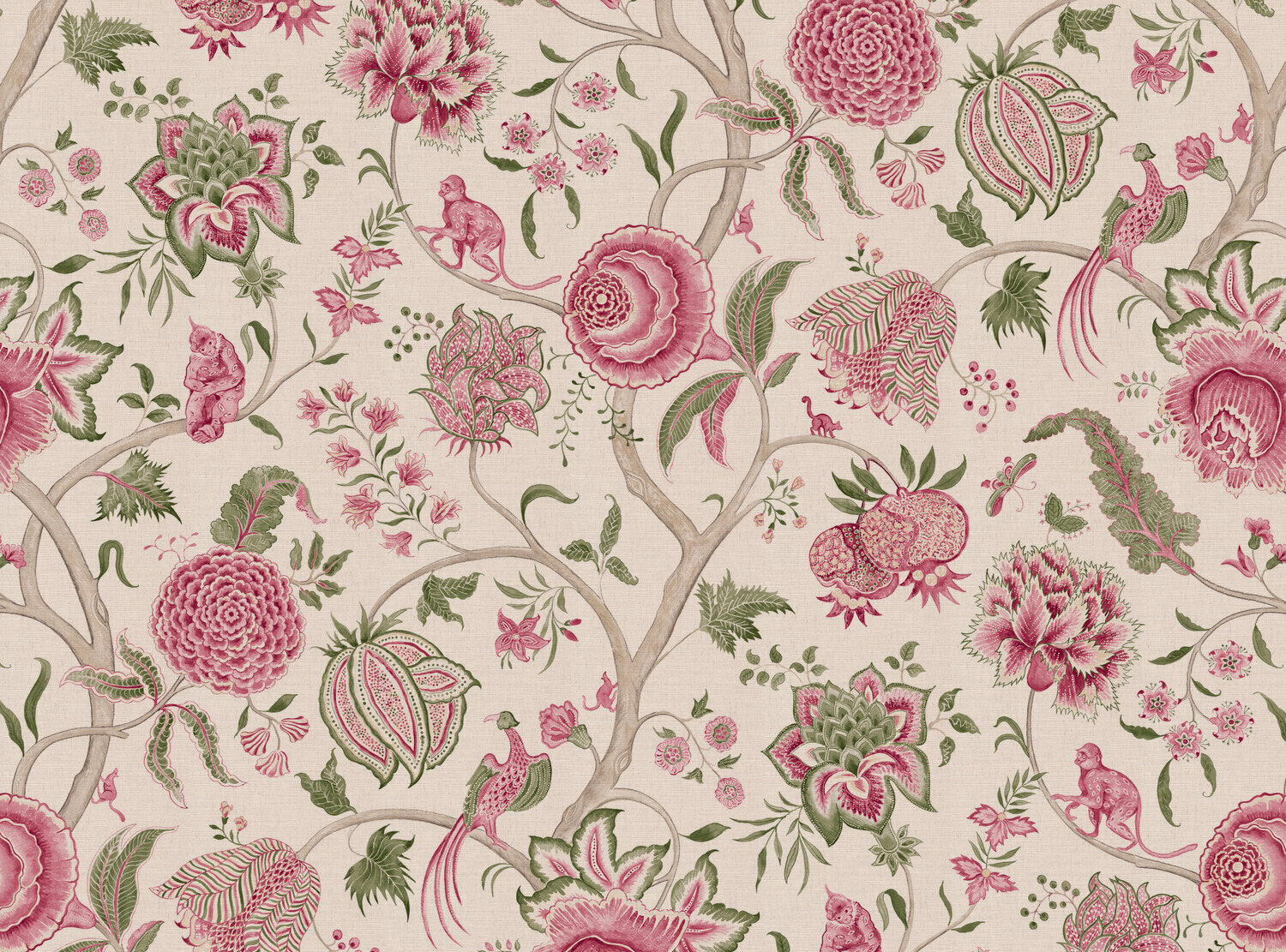 CW: Carmine pink and green | BASE: Mercia Linen