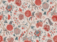 Coral and grey blue white ground