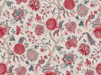 Deep warm red and grey blue