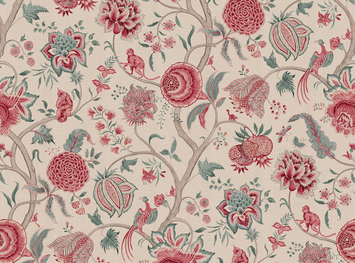 CW: Warm red and duck egg | BASE: Mercia Linen