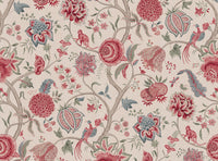 Warm red and grey green and grey blue
