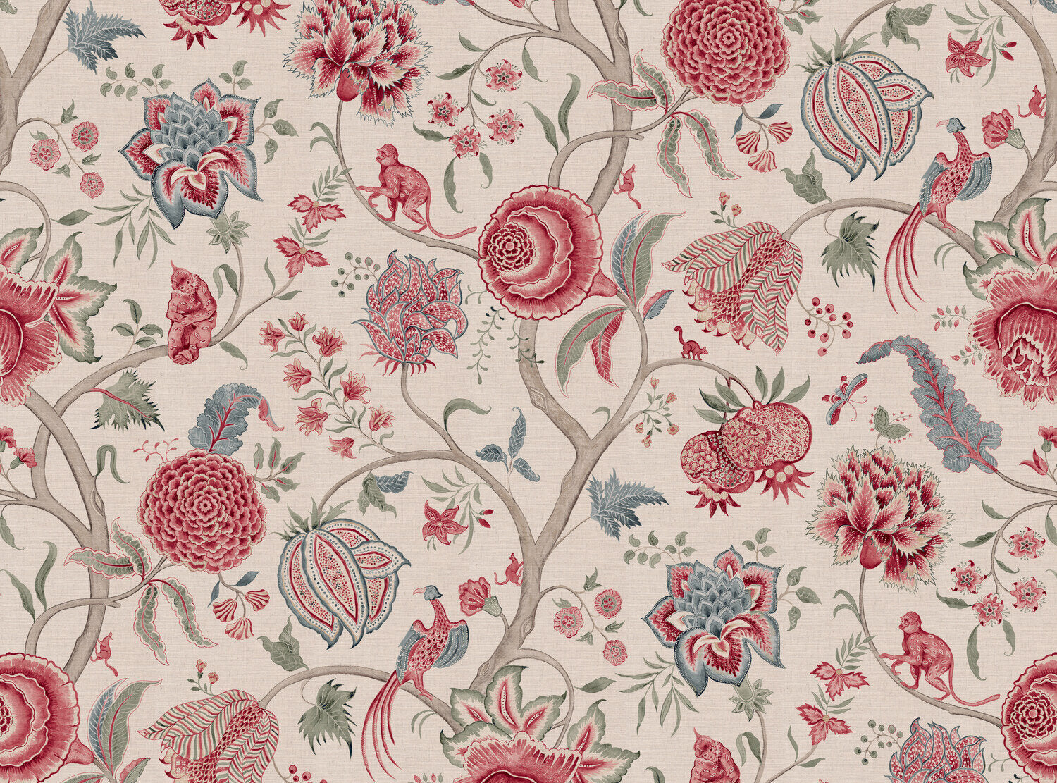 CW: Warm red and grey green and grey blue | BASE: Mercia Linen