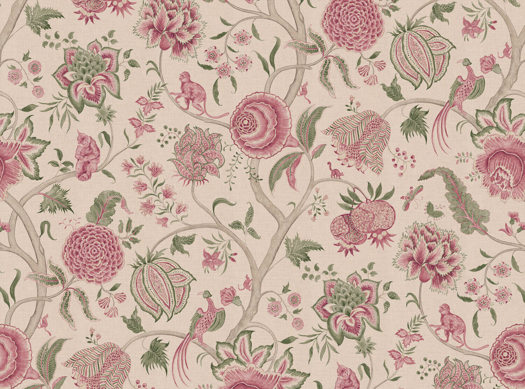 CW: Wild orchid pink and green | BASE: Mercia Linen