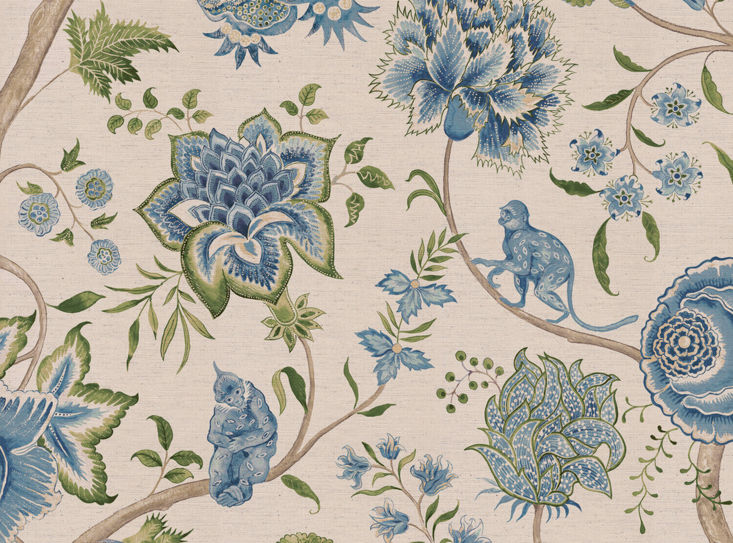 CW: Blue and moss green | BASE: Natural Luxury Linen