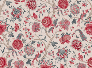 Deep warm red and grey blue