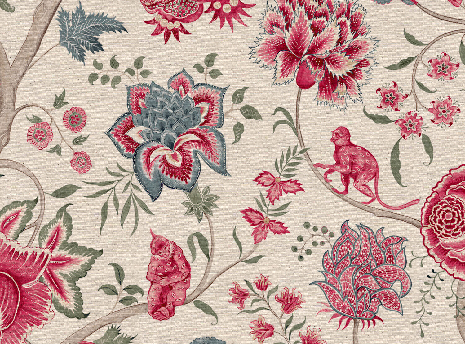 CW: Deeper warm red and grey green and grey blue | BASE: Natural Luxury Linen