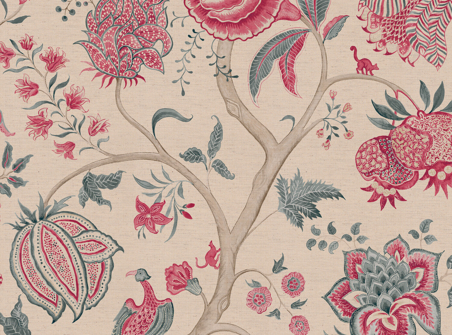 CW: Pinky red and grey blue | BASE: Natural Luxury Linen