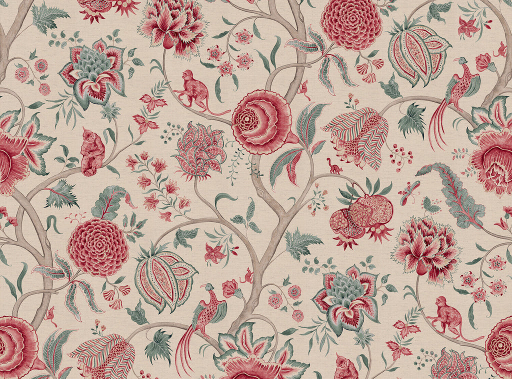 CW: Warm red and duck egg | BASE: Natural Luxury Linen