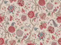 Warm red and grey green and grey blue