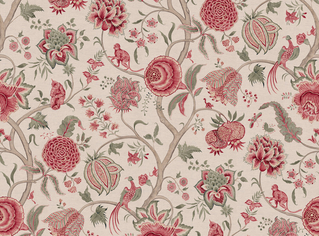CW: Warm red and grey green | BASE: Natural Luxury Linen