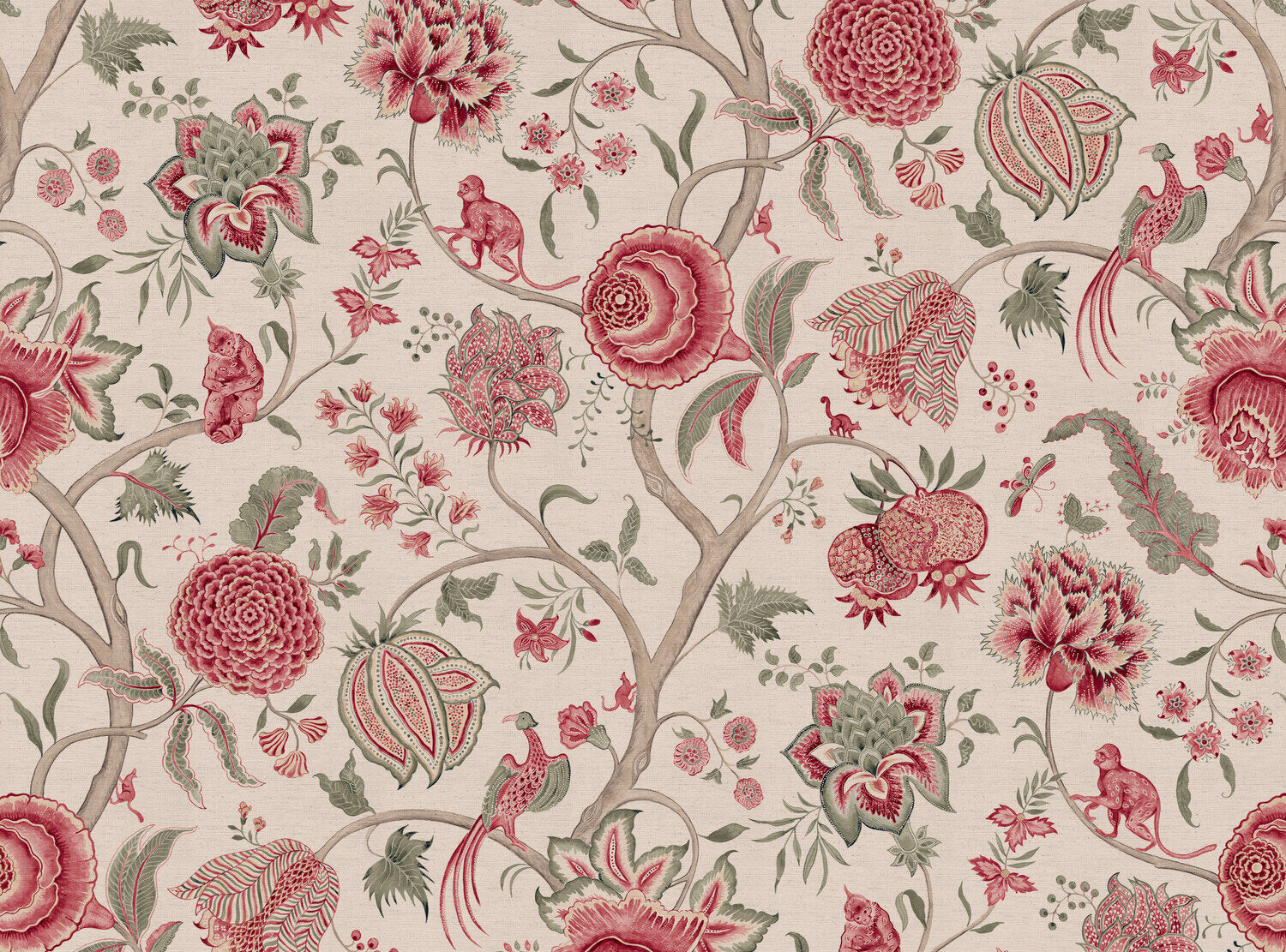 CW: Warm red and grey green | BASE: Natural Luxury Linen