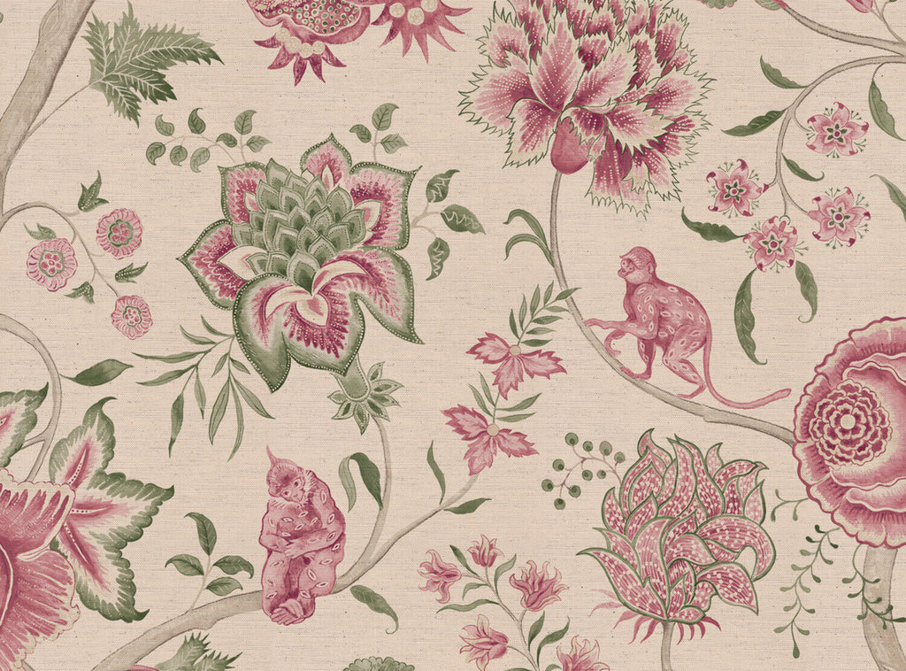 CW: Wild orchid pink and green | BASE: Natural Luxury Linen