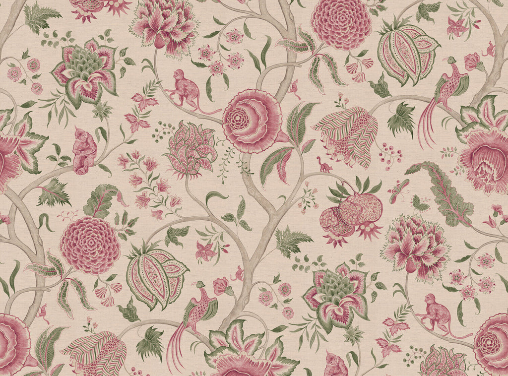 CW: Wild orchid pink and green | BASE: Natural Luxury Linen