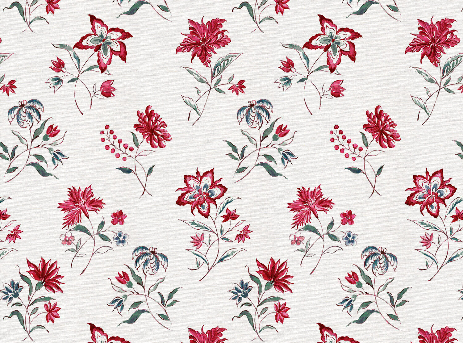 CW: Deep red green and blue | BASE: Luxury Linen
