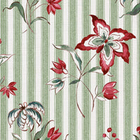 Deep red green and blue with green ticking stripe