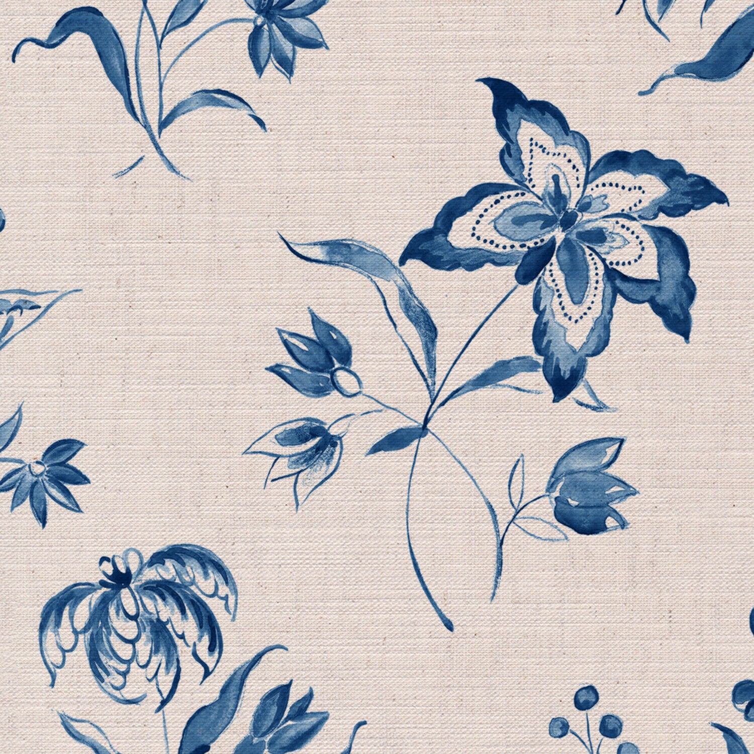 CW: Toile blue | BASE: Mercia Linen | HERO