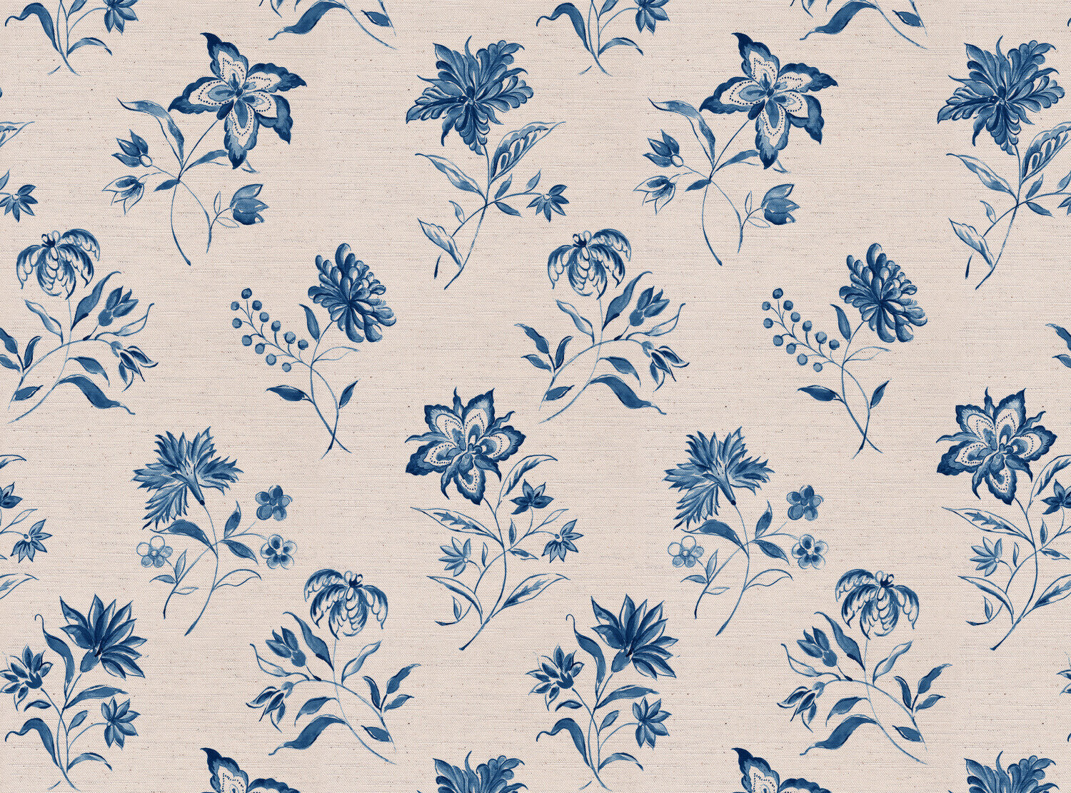 CW: Toile blue | BASE: Natural Luxury Linen