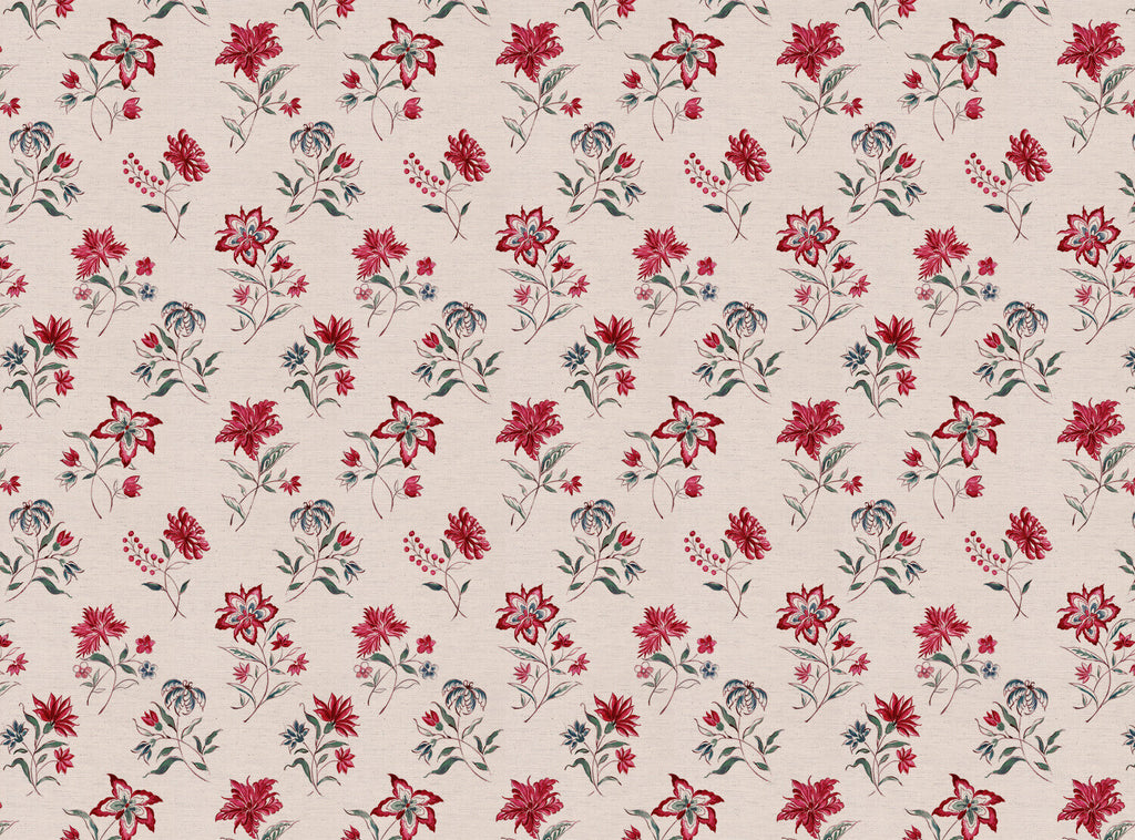 CW: Deep red green and blue | BASE: Natural Luxury Linen