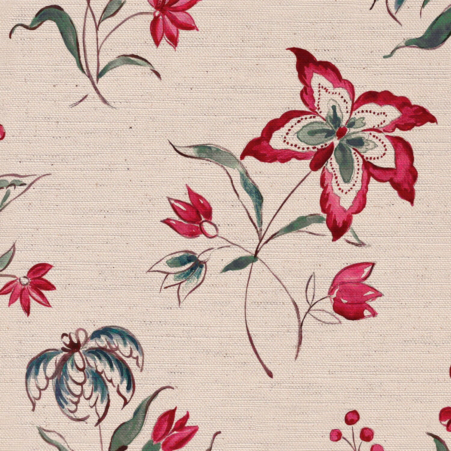 CW: Warm red green and blue | BASE: Natural Luxury Linen | HERO