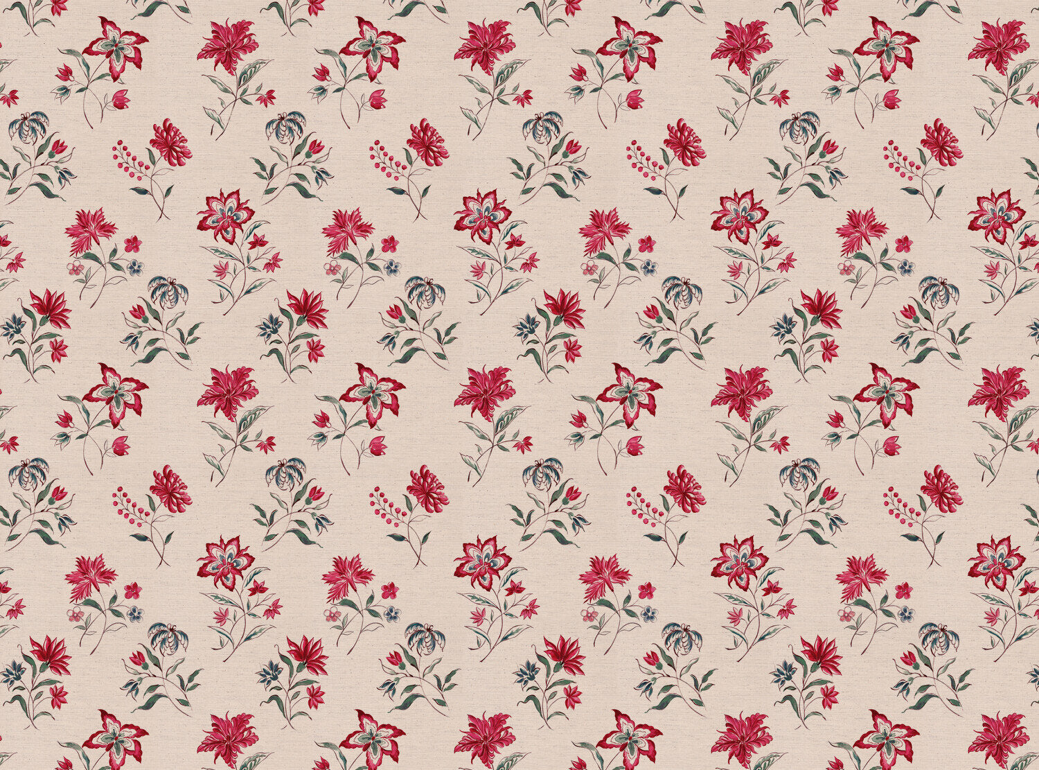 CW: Warm red green and blue | BASE: Natural Luxury Linen