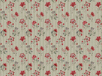 Deep red green and blue with green ticking stripe
