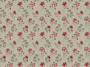 Deep red green and blue with green ticking stripe
