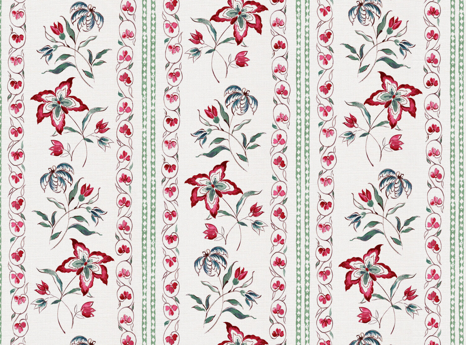 CW: Deep red blue and green | BASE: Luxury Linen