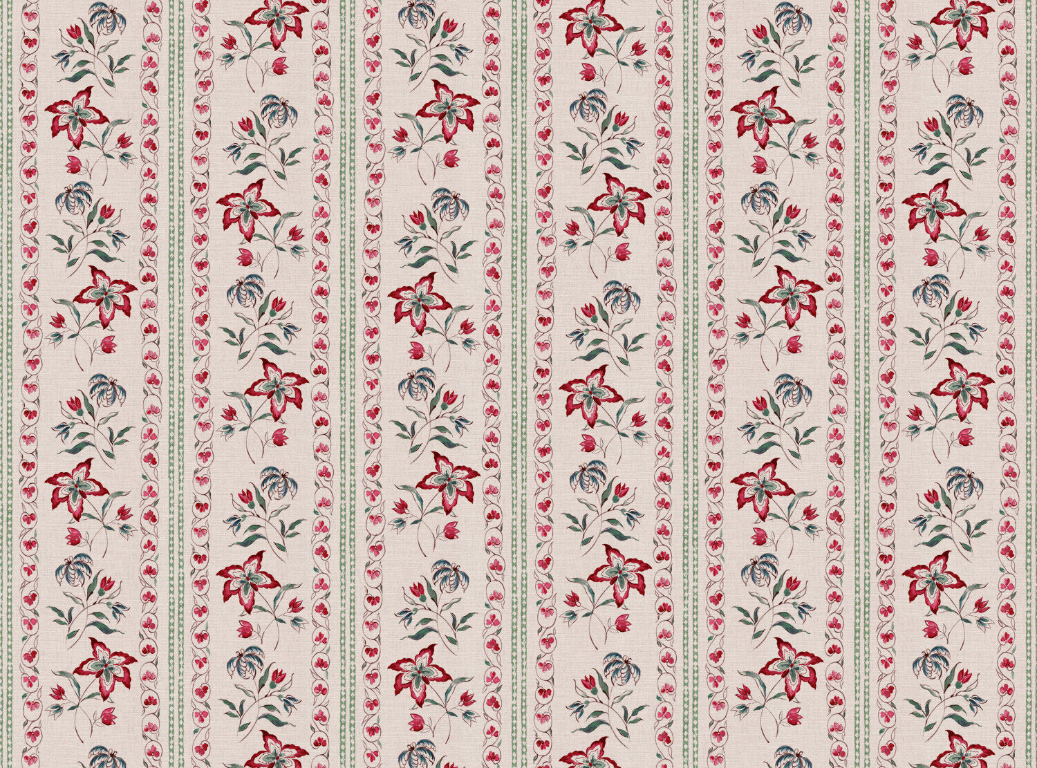CW: Deep red blue and green | BASE: Mercia Linen