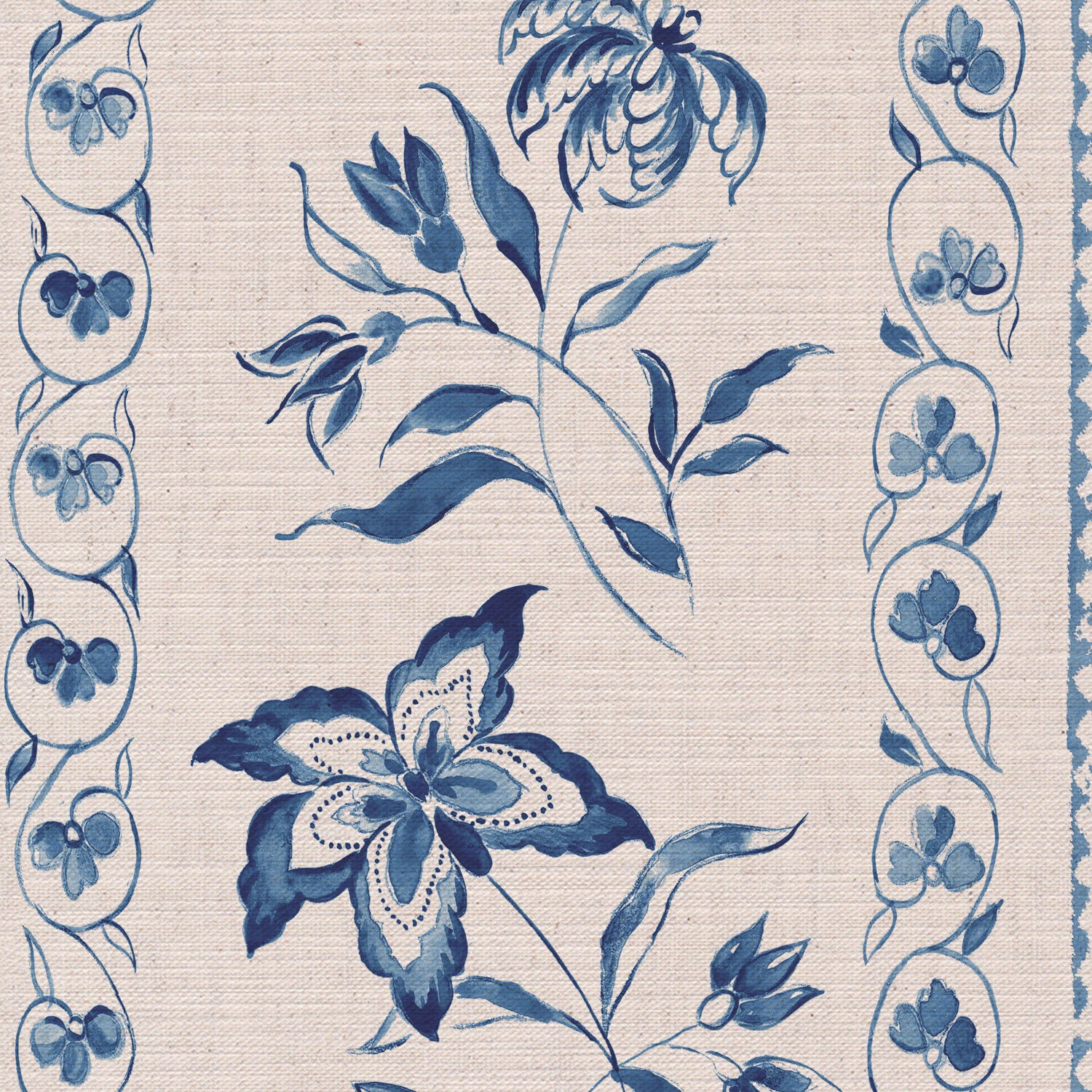 CW: Toile blue | BASE: Mercia Linen | HERO