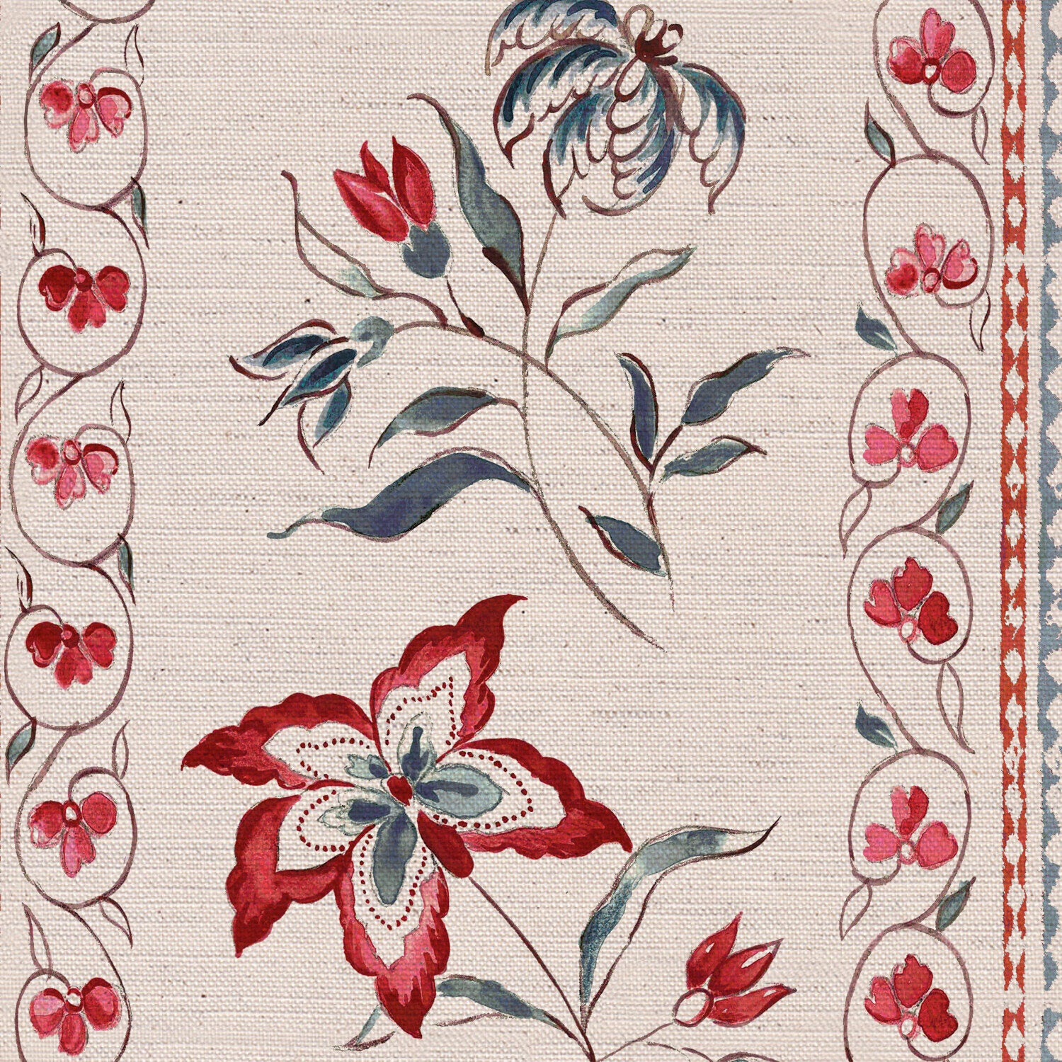CW: Red and blue | BASE: Natural Luxury Linen | HERO