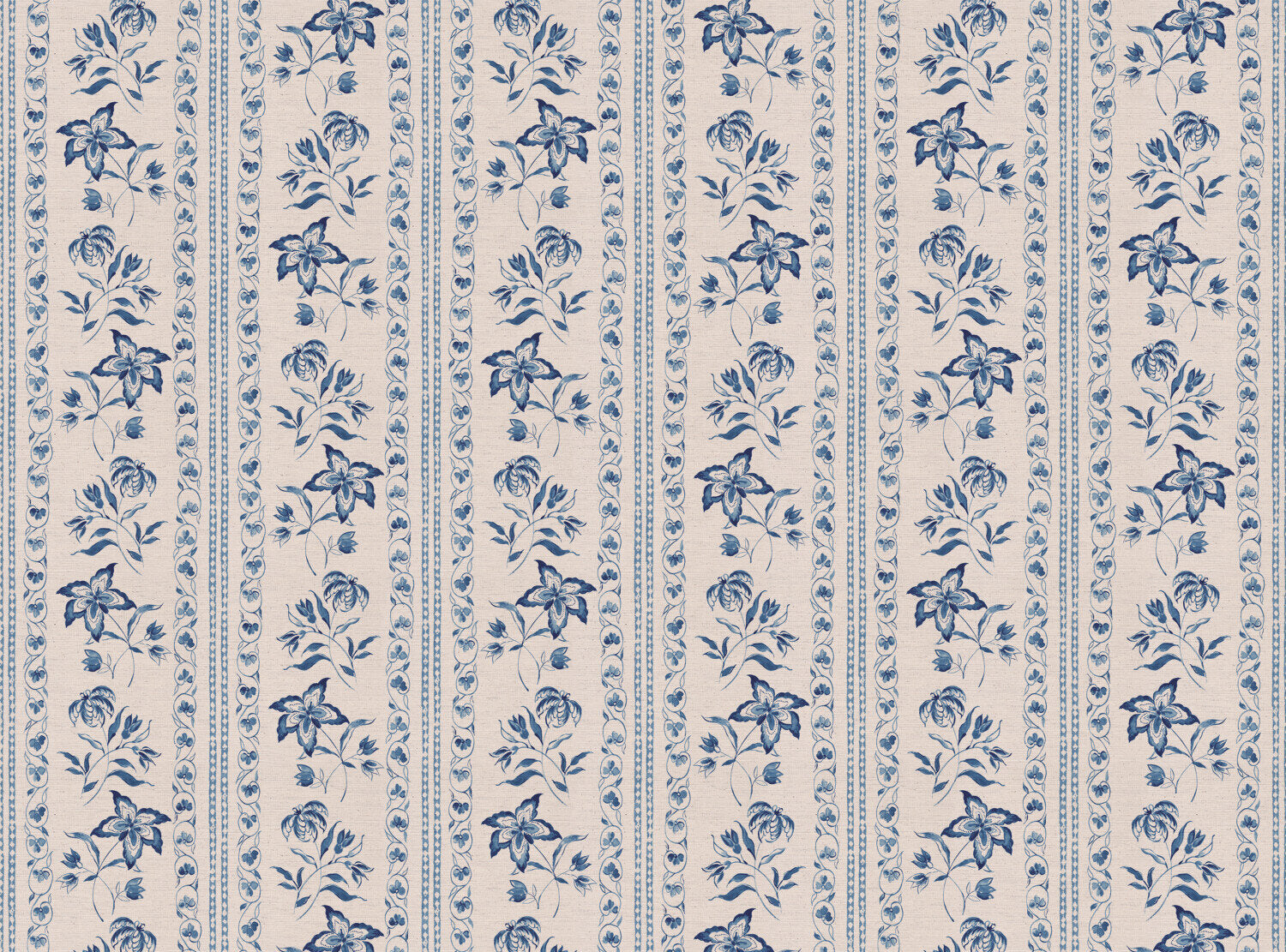 CW: Toile blue | BASE: Natural Luxury Linen