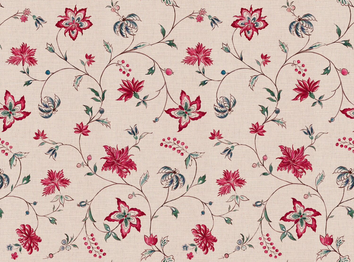 CW: Warm red blue and green | BASE: Mercia Linen