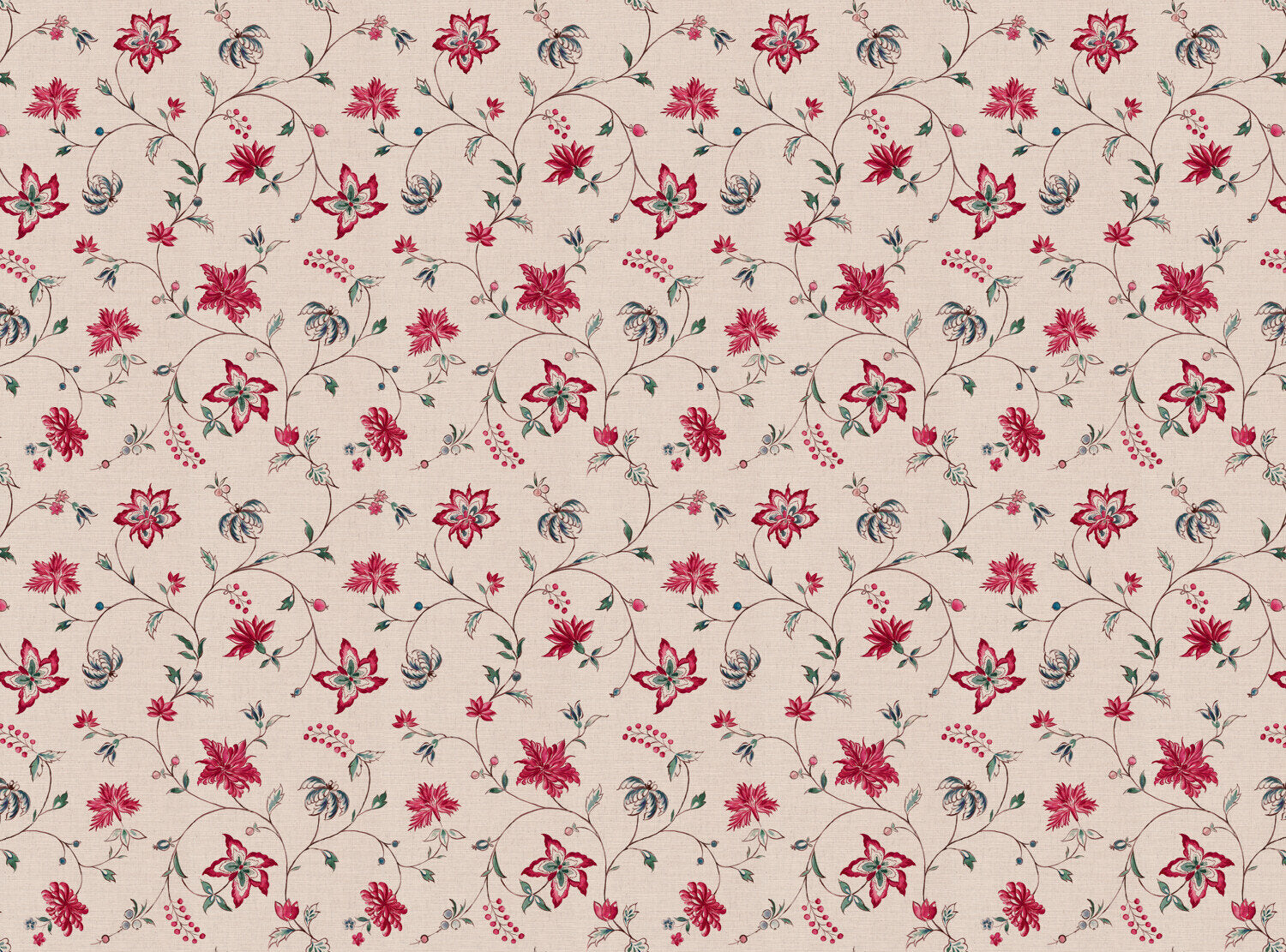 CW: Warm red blue and green | BASE: Mercia Linen