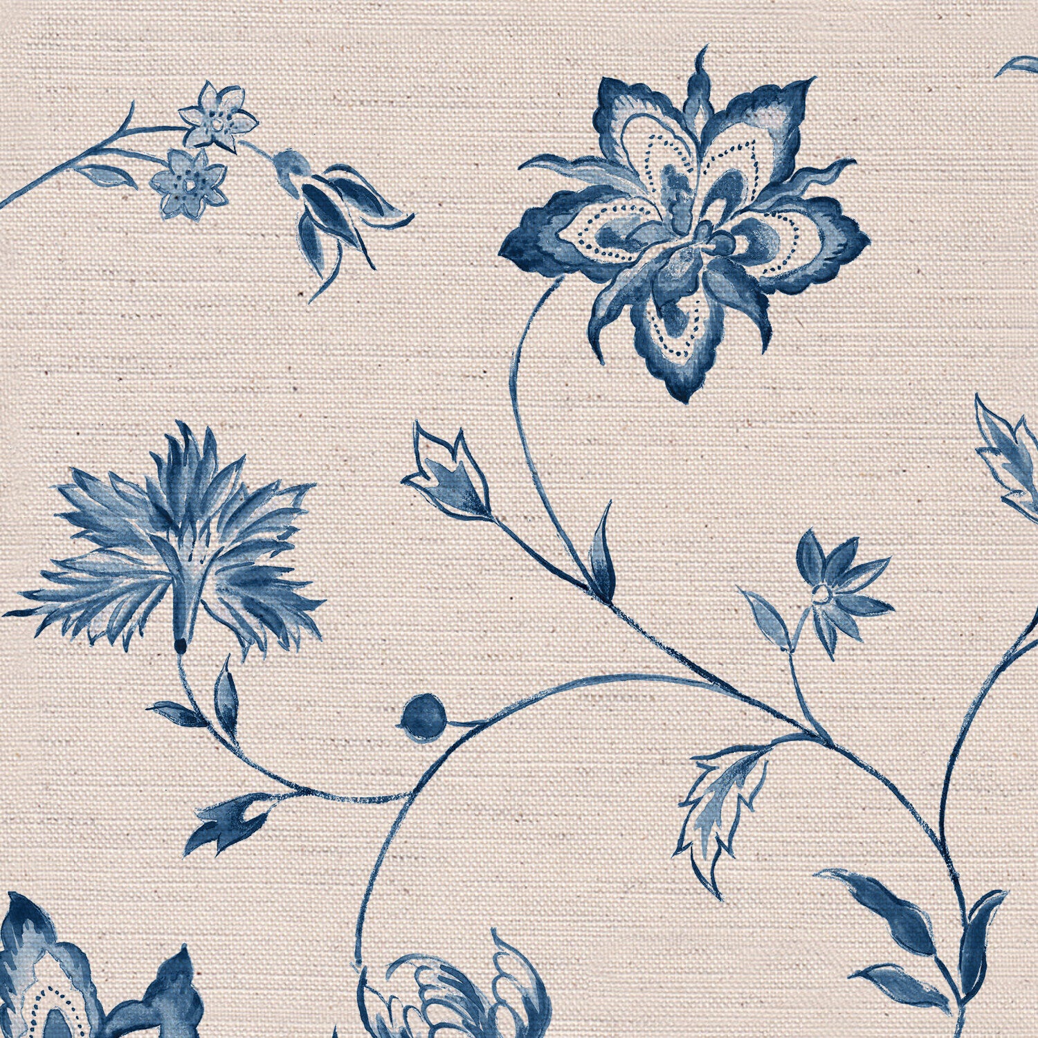 CW: Toile blue | BASE: Natural Luxury Linen | HERO