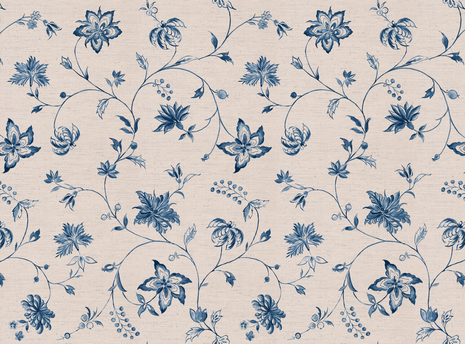CW: Toile blue | BASE: Natural Luxury Linen