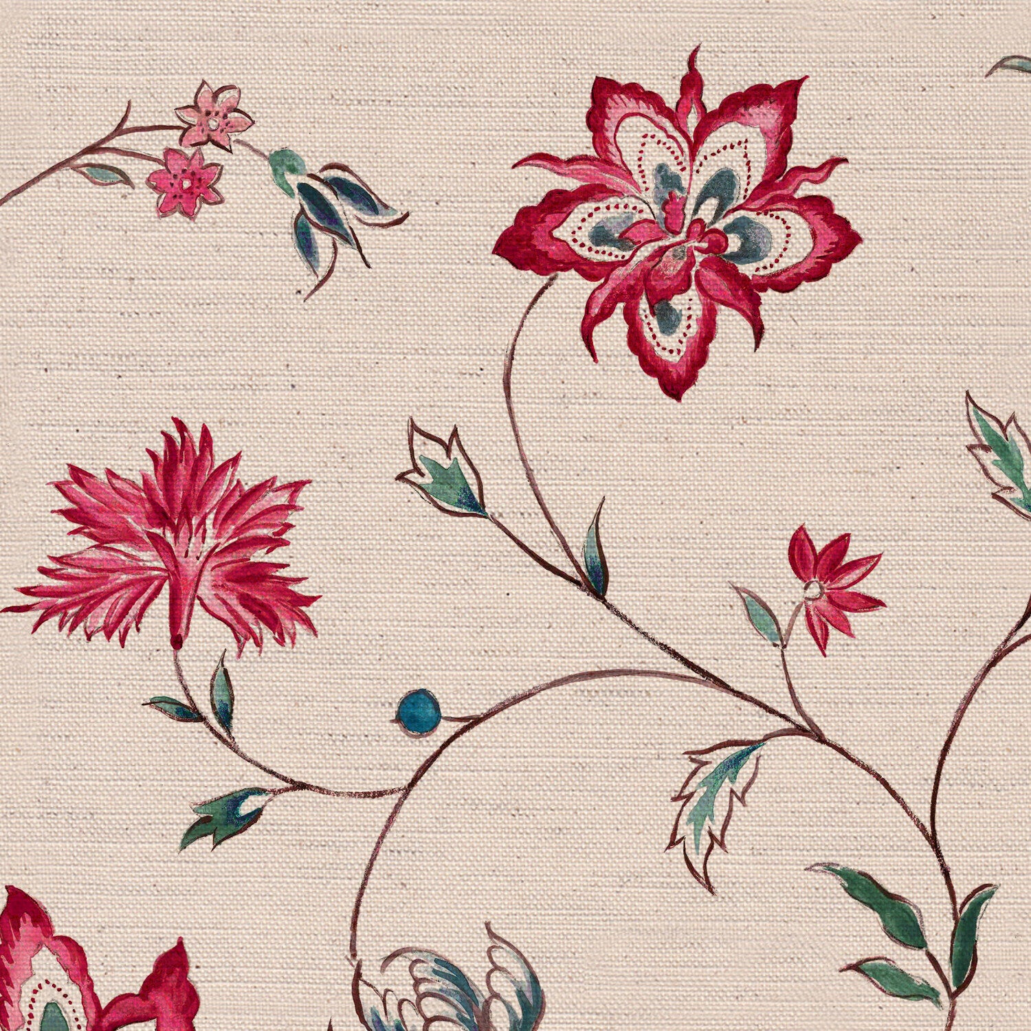 CW: Warm red blue and green | BASE: Natural Luxury Linen | HERO