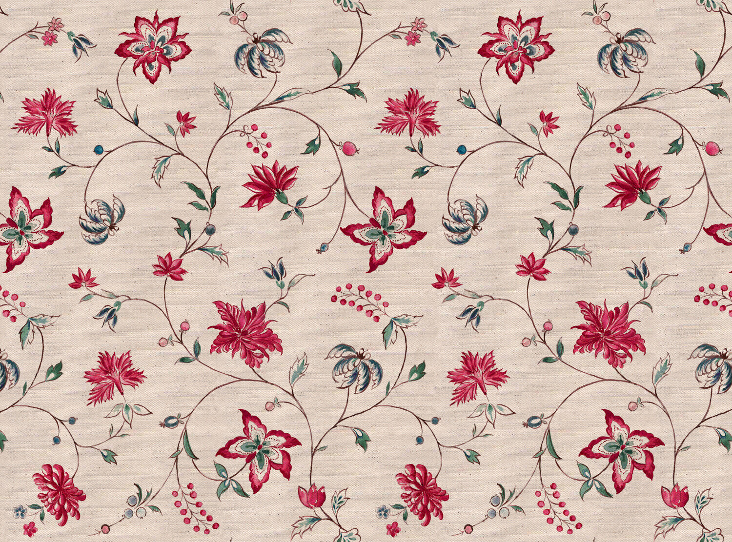 CW: Warm red blue and green | BASE: Natural Luxury Linen