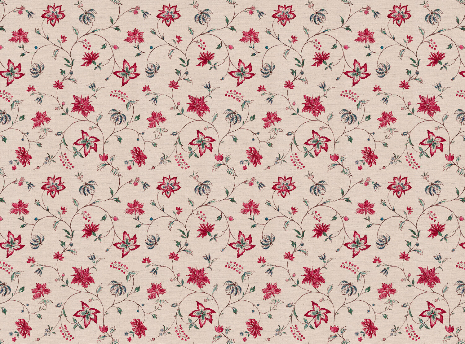 CW: Warm red blue and green | BASE: Natural Luxury Linen