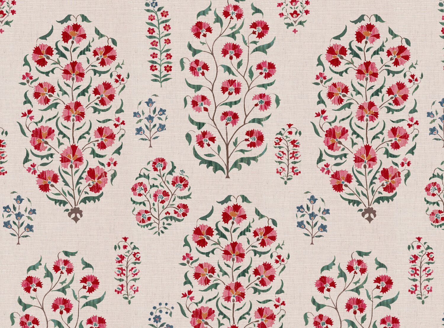 CW: Deep red blue and green | BASE: Mercia Linen