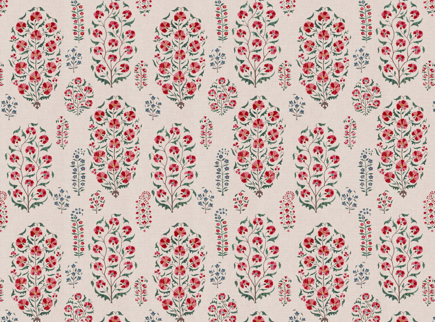 CW: Deep red blue and green | BASE: Mercia Linen
