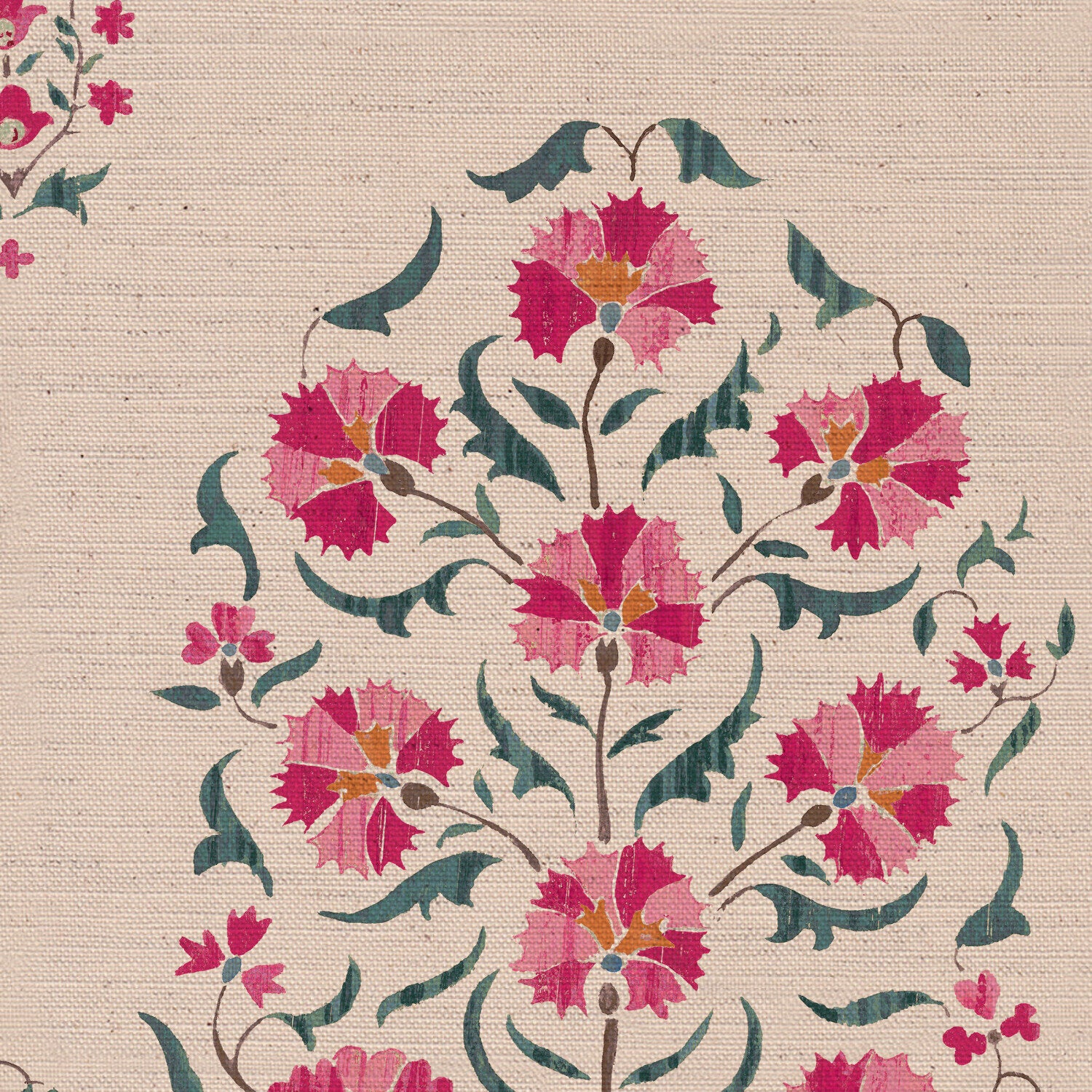 CW: Pinky red and grey blue | BASE: Natural Luxury Linen | HERO