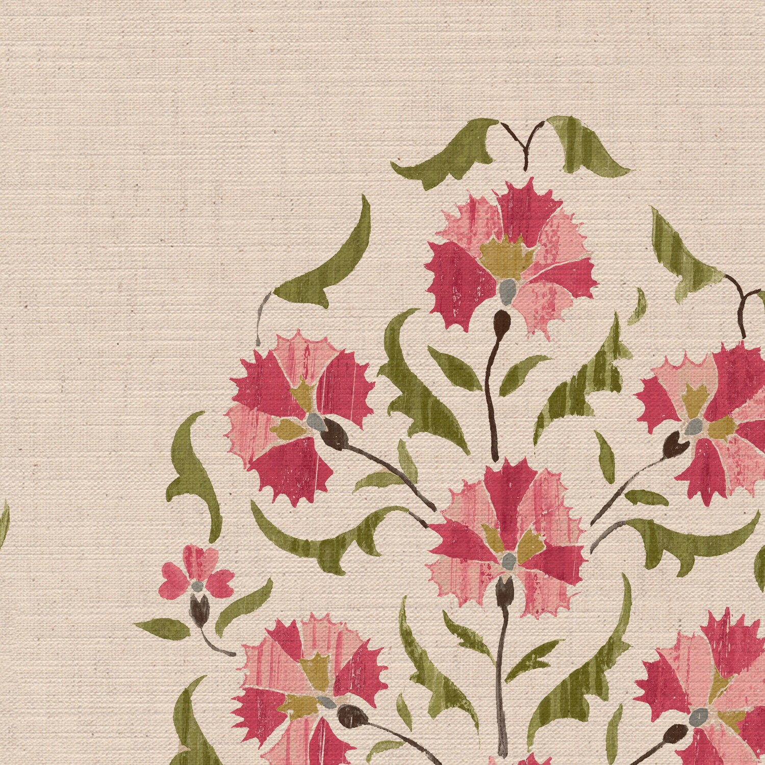 CW: Rouge pink green | BASE: Mercia Linen | HERO