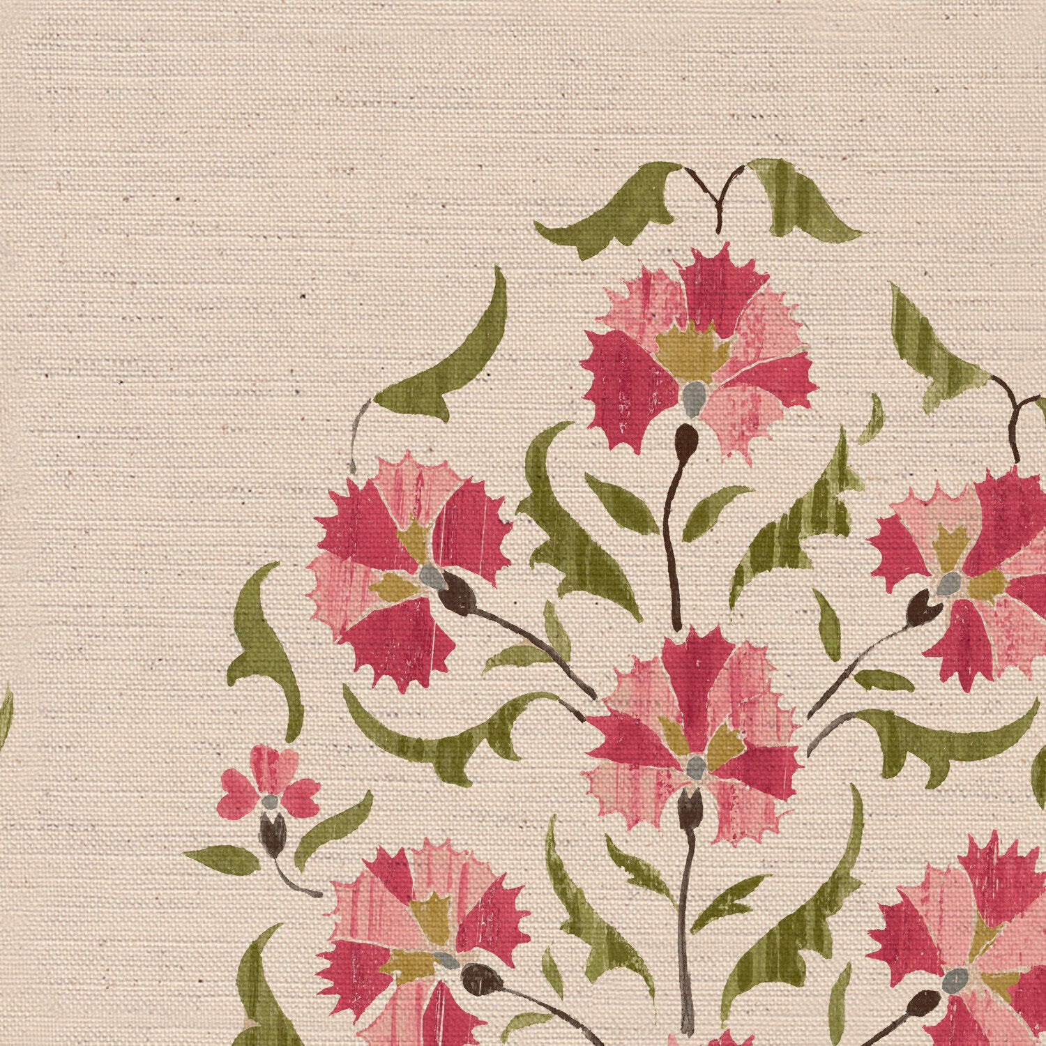 CW: Rouge pink green | BASE: Natural Luxury Linen | HERO