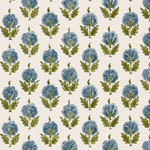 Blue and moss green
