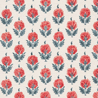 Coral and grey blue