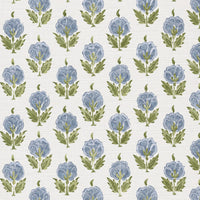Soft cornflower blue and green
