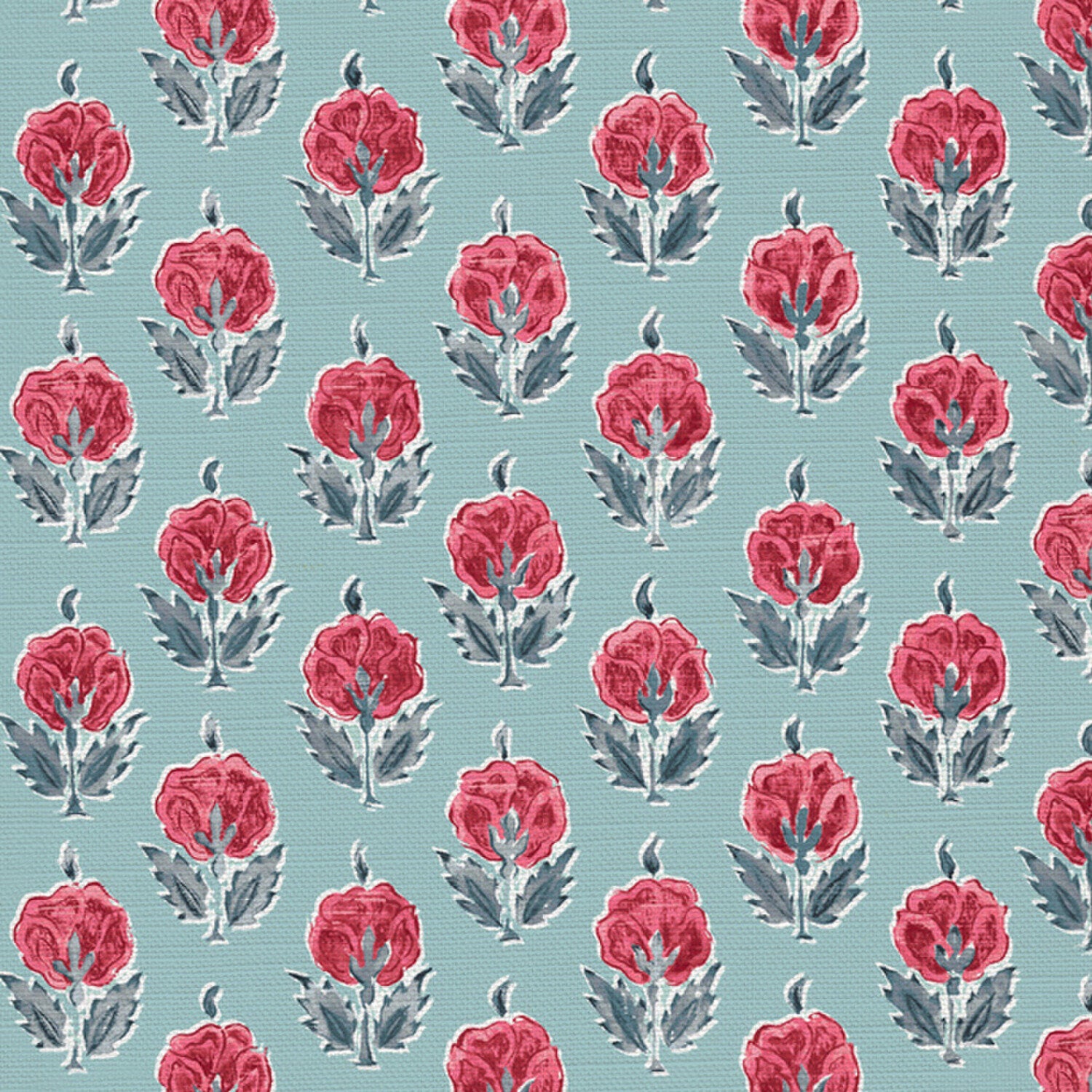 CW: Warm red and blue soft grey blue ground | BASE: Luxury Linen | HERO