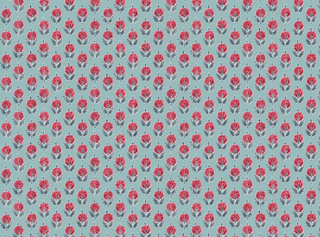 CW: Warm red and blue soft grey blue ground | BASE: Luxury Linen