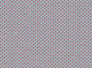 Warm red and blue soft grey blue ground